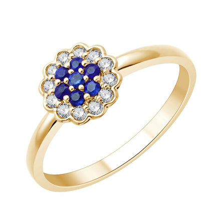 Saphir et diamants 0,14 ct