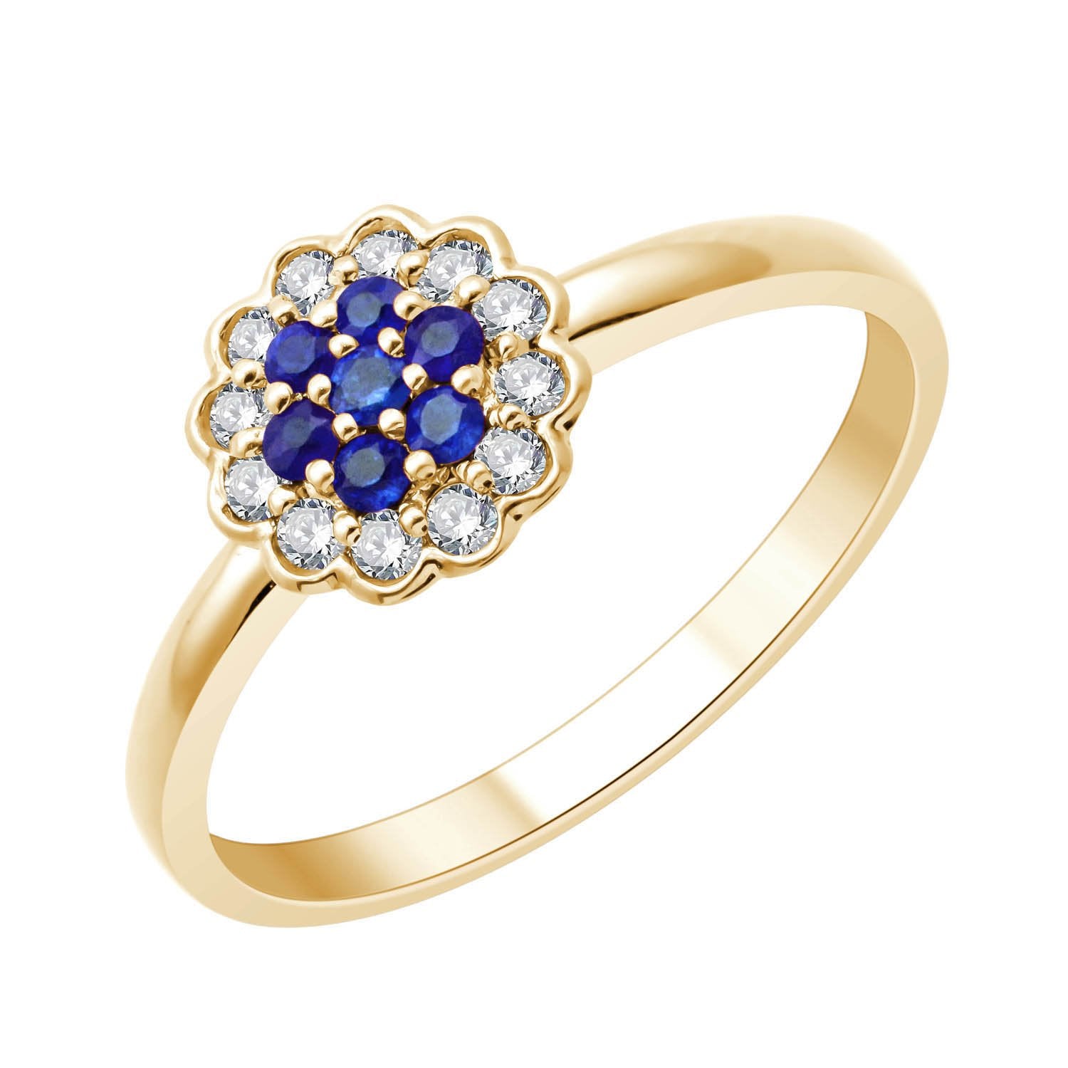 Saphir et diamants 0,14 ct