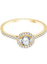 Solitaire Accompagné Serti Clos Diamant 0,49ct