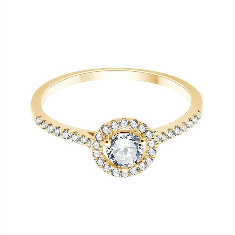 Solitaire Accompagné Serti Clos Diamant 0,49ct