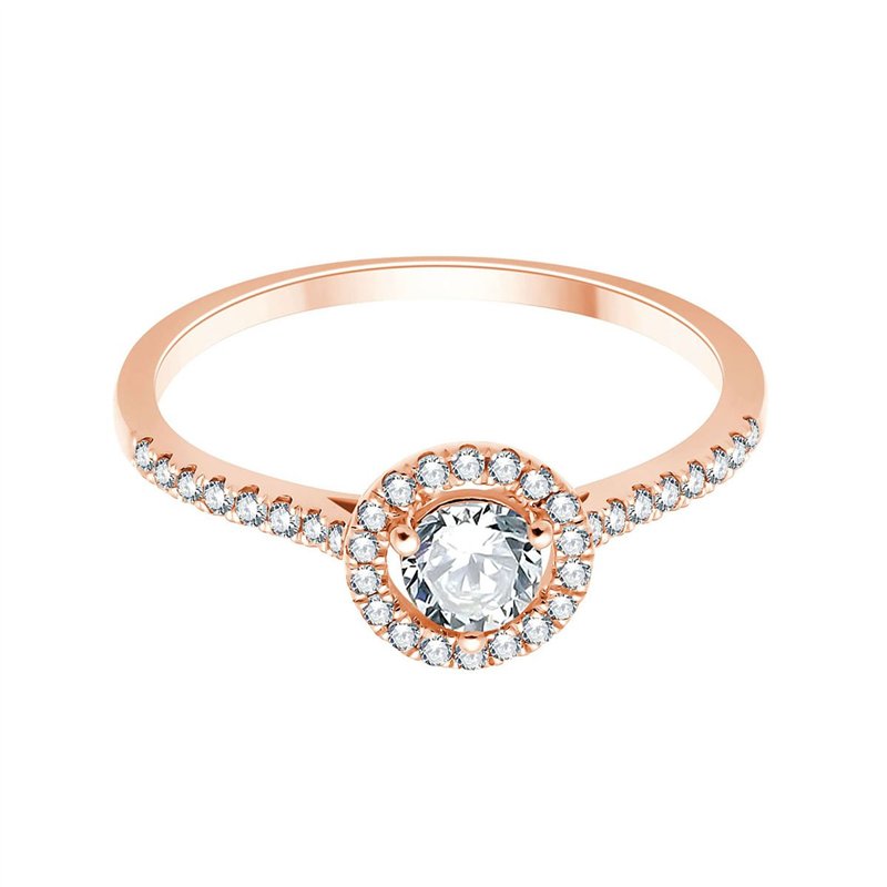 Solitaire Accompagné Serti Clos Diamant 0,49ct