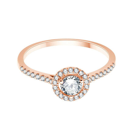 Solitaire Accompagné Serti Clos Diamant 0,49ct