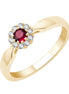 Rubis et diamants 0,1 carat