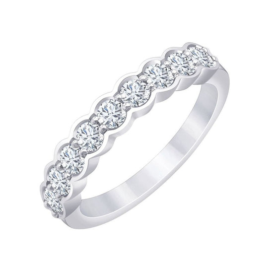 Demi Alliance Serti Clos Diamant 0,7ct