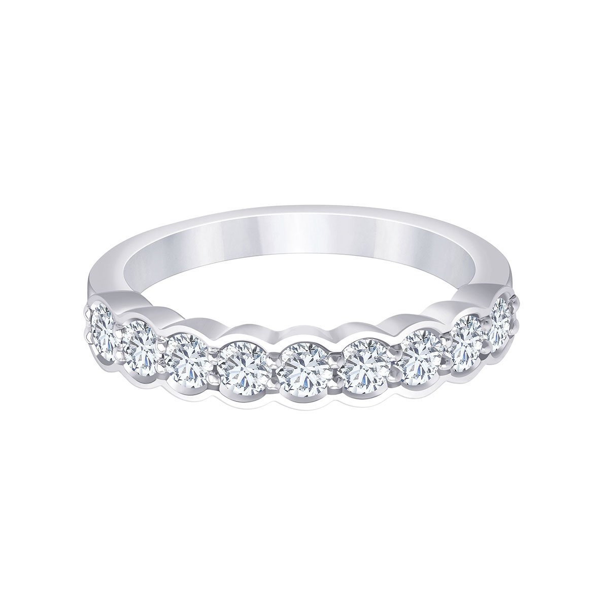 Demi Alliance Serti Clos Diamant 0,7ct