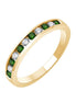 Demi-alliance émeraude et diamants 0,18ct