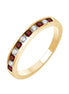 Demi-alliance rubis et diamants 0,18 ct