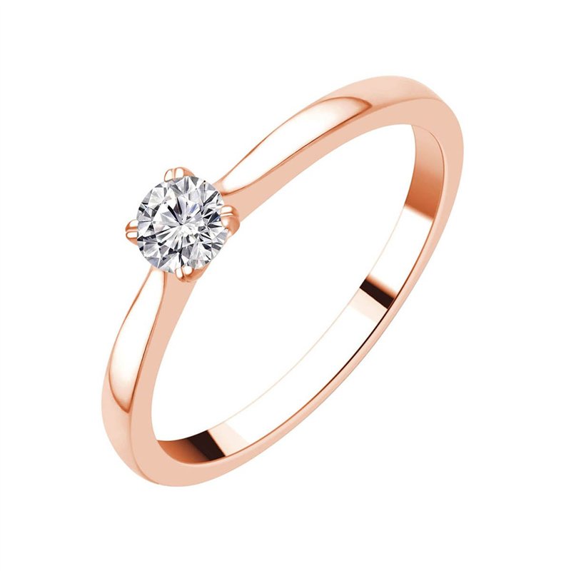 Solitaire Serti Clos Diamant 0,2ct I