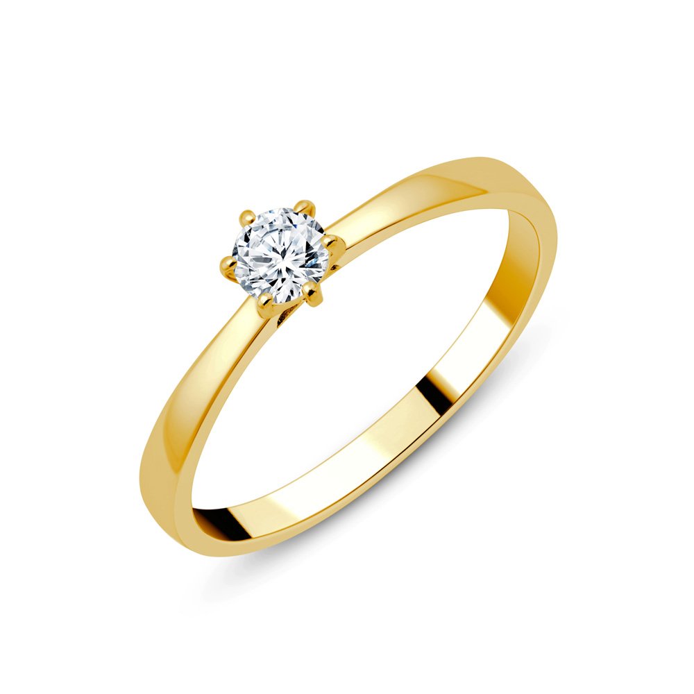 Solitaire Serti Clos Diamant 0,2ct II