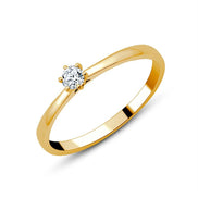 Solitaire Serti Clos Diamant 0,1ct II