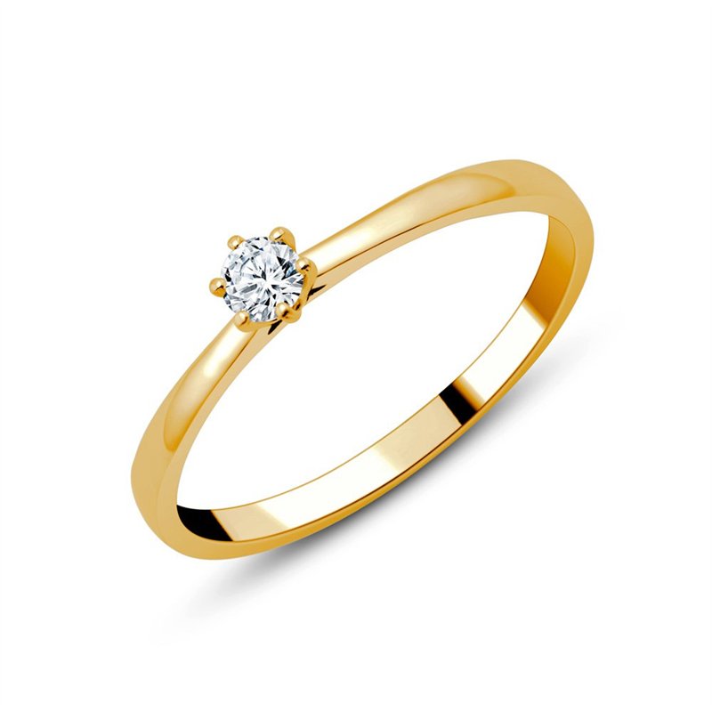 Solitaire Serti Clos Diamant 0,1ct II