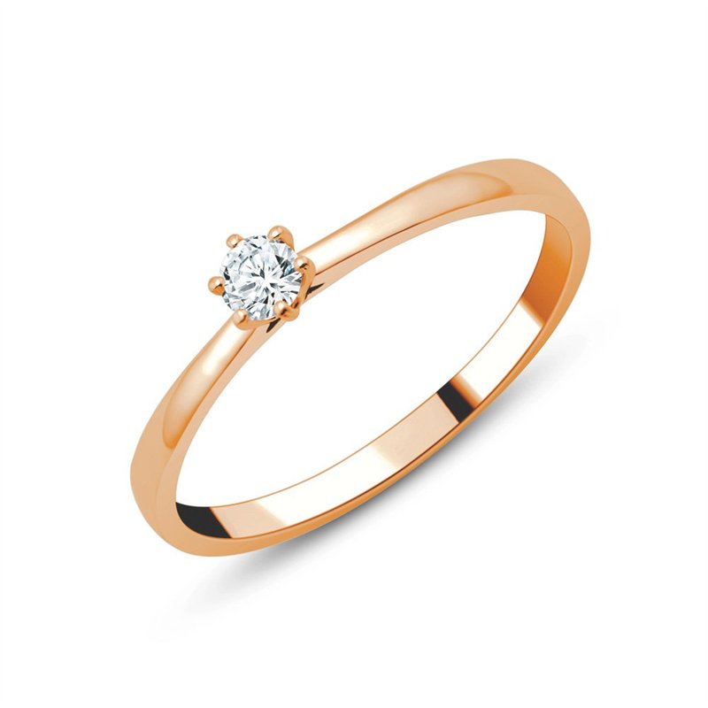 Solitaire Serti Clos Diamant 0,1ct II