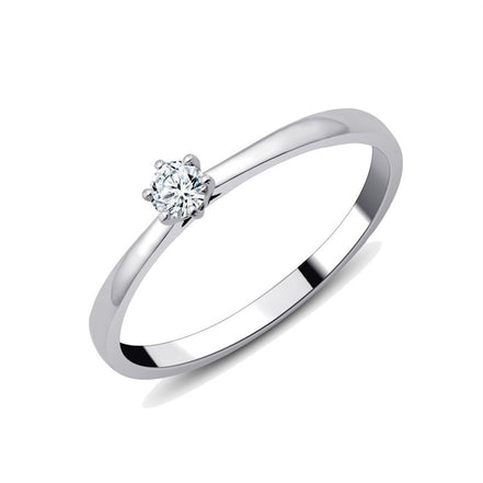 Solitaire Serti Clos Diamant 0,1ct II