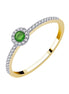 Émeraude et diamants 0,11 ct I
