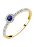 Saphir et diamants 0,11ct