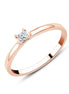 Solitaire Princesse Diamant 0,11ct