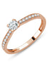 Solitaire Accompagné Diamant 0,34ct