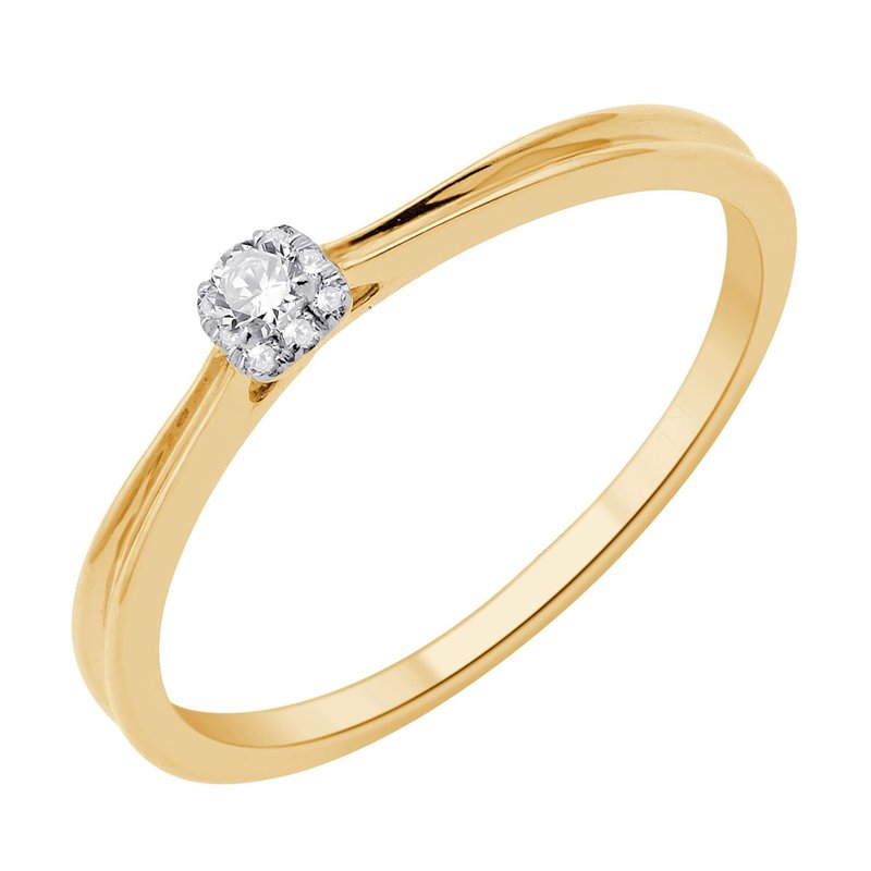 Solitaire Accompagné Diamant 0,07ct I