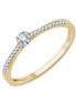 Solitaire Accompagné Serti Clos Diamant 0,13ct I