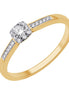 Solitaire Accompagné Serti Clos Diamant 0,17ct