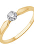 Solitaire Accompagné Serti Clos Diamant 0,13ct II