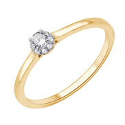 Solitaire Accompagné Diamant 0,13ct I