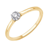 Solitaire Accompagné Diamant 0,13ct I