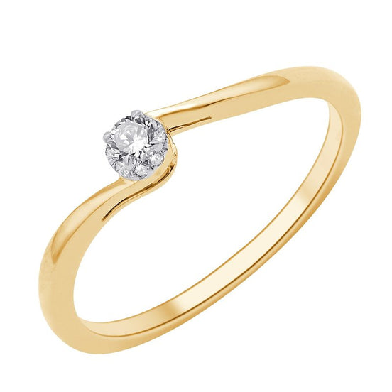 Solitaire Accompagné Diamant 0,07ct II