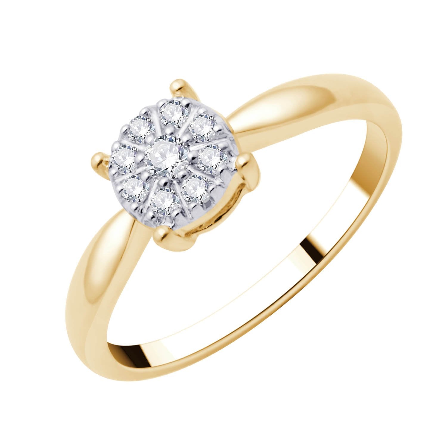 Solitaire Serti Clos Diamant 0,13ct