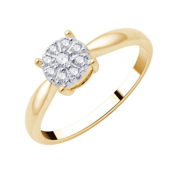 Solitaire Serti Clos Diamant 0,13ct