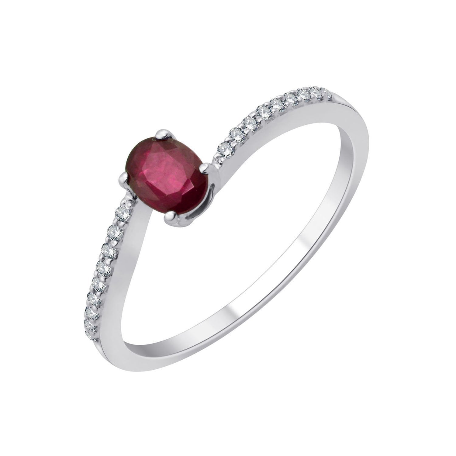 Rubis et diamants 0,06 ct II