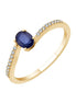Serti clos saphir et diamants 0,06 ct II