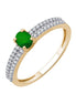 Émeraude et diamants 0,13ct