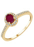 Serti clos rubis et diamants 0,11ct I
