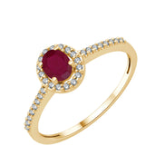 Serti clos rubis et diamants 0,11ct I