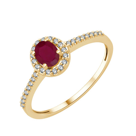 Serti clos rubis et diamants 0,11ct I