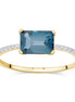 Lou Taille Émeraude Topaze & Diamants 1,10ct I