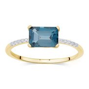 Lou Taille Émeraude Topaze & Diamants 1,10ct I