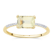 Lou Taille Émeraude Quartz Citron 1,10ct I