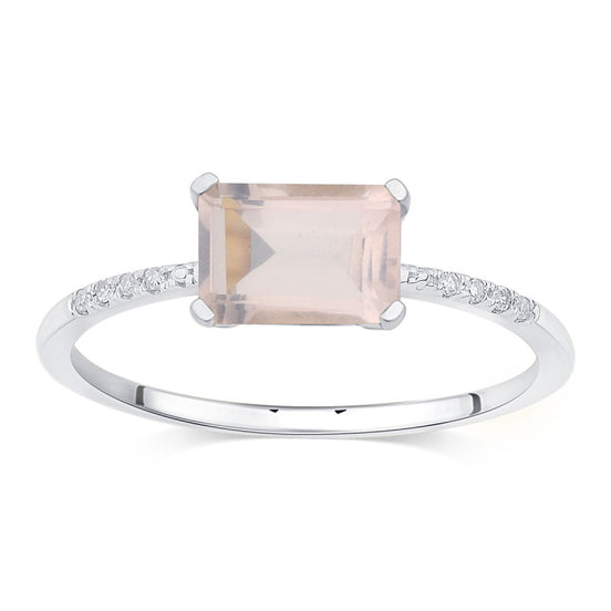 Lou Taille Émeraude Quartz Rose 1,10ct