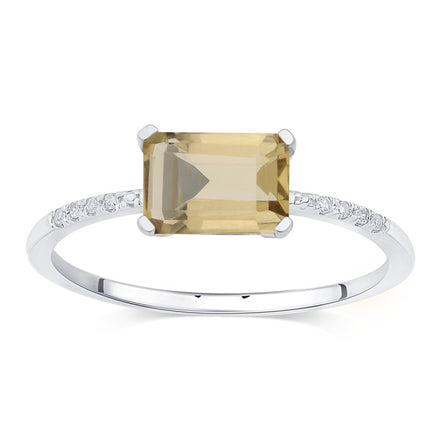 Lou Taille Émeraude Quartz Champagne 1,10ct I