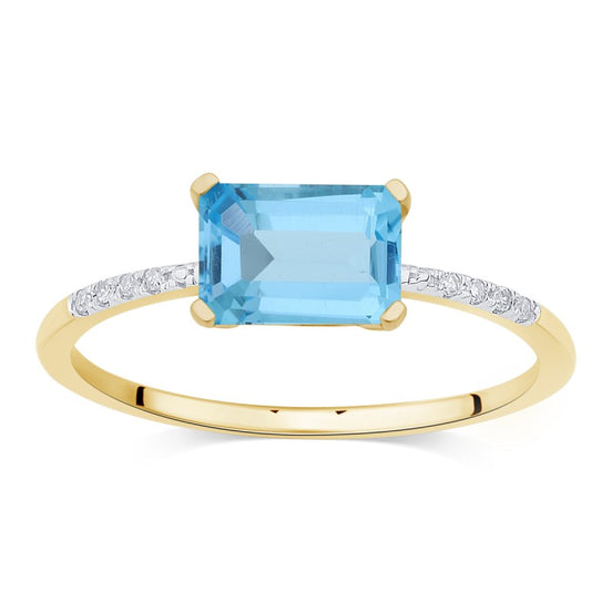 Lou Taille Émeraude Topaze & Diamants 1,10ct III