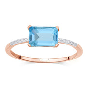 Lou Taille Émeraude Topaze & Diamants 1,10ct III