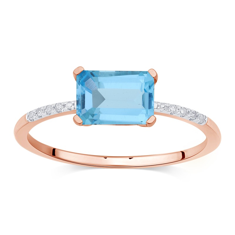 Lou Taille Émeraude Topaze & Diamants 1,10ct III