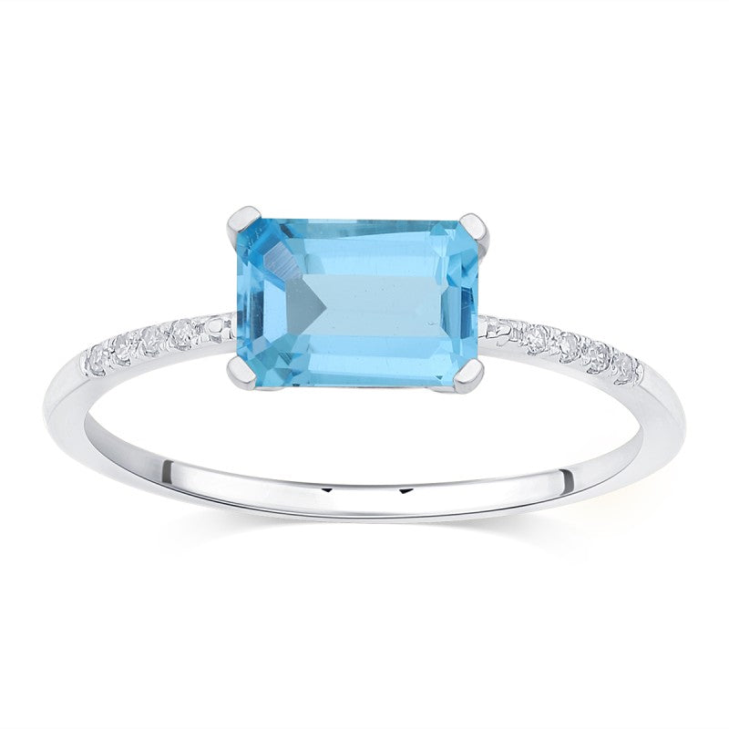 Lou Taille Émeraude Topaze & Diamants 1,10ct III