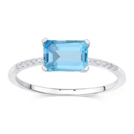 Lou Taille Émeraude Topaze & Diamants 1,10ct III