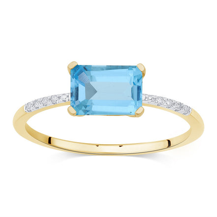Lou Taille Émeraude Topaze & Diamants 1,10ct III