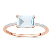 Lou Taille Émeraude Topaze & Diamants 1,10ct IV