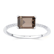 Lou Taille Émeraude Quartz Fumé 1,10ct I