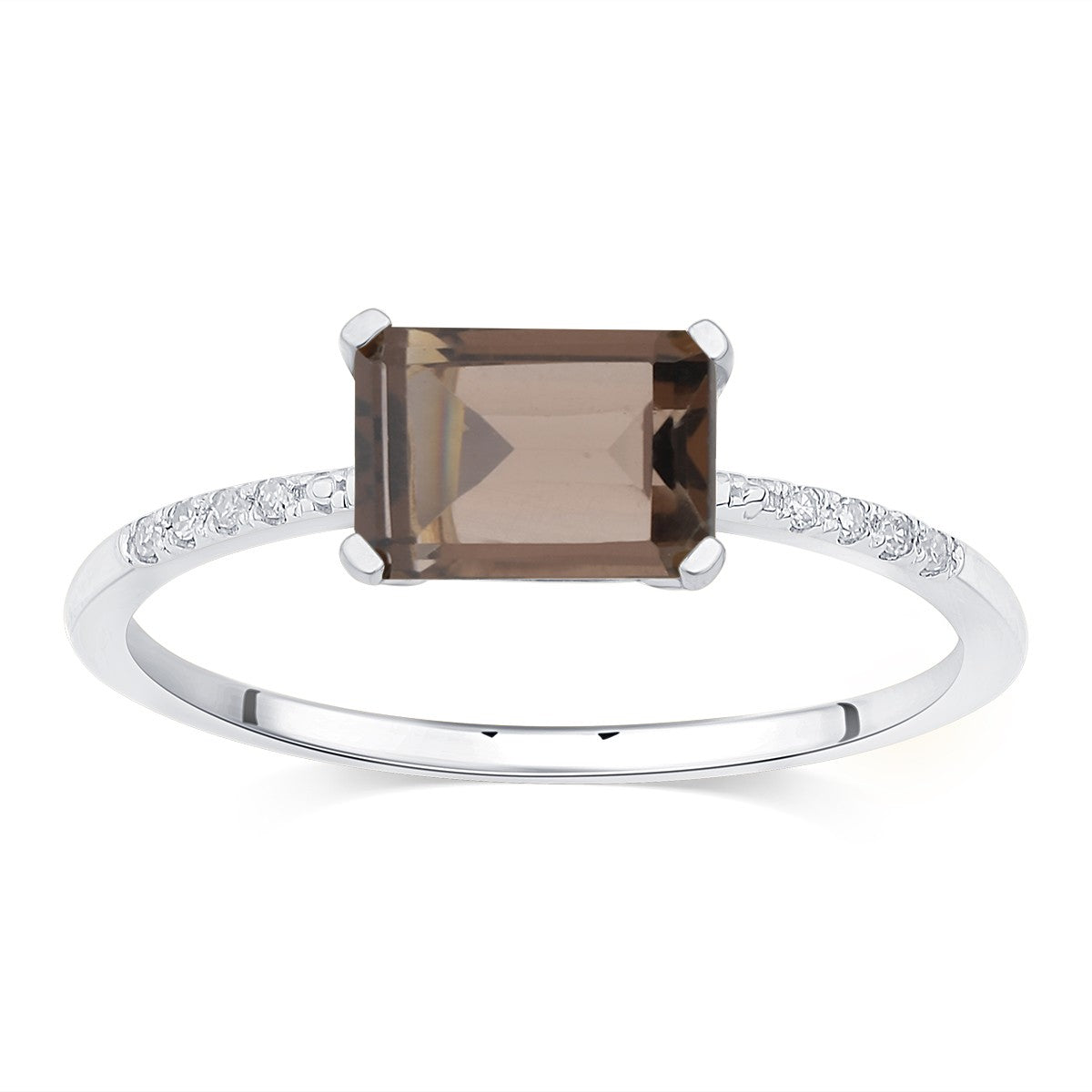 Lou Taille Émeraude Quartz Fumé 1,10ct I